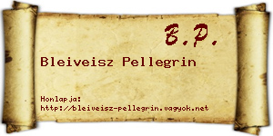 Bleiveisz Pellegrin névjegykártya